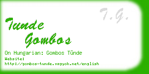 tunde gombos business card