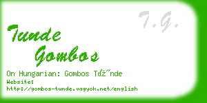 tunde gombos business card